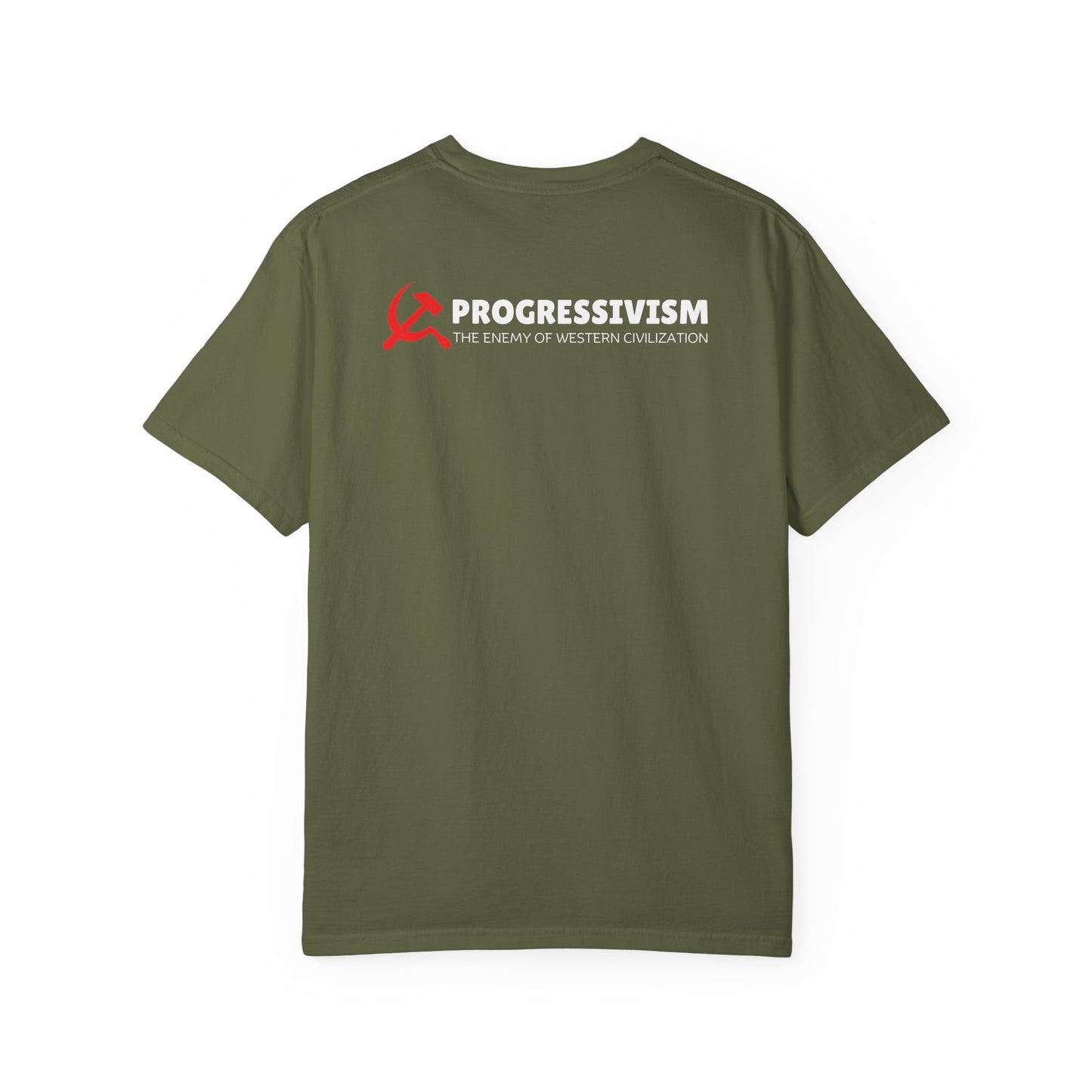 "Progressivism - Enemy of Western Civilization", Unisex T-shirt (Dark Colors)