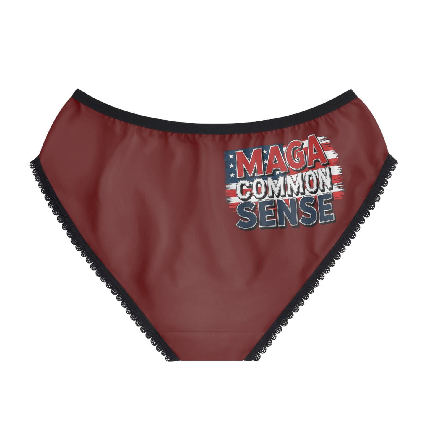 "MAGA Common Sense" #01, Women's Briefs (Spartan Red)