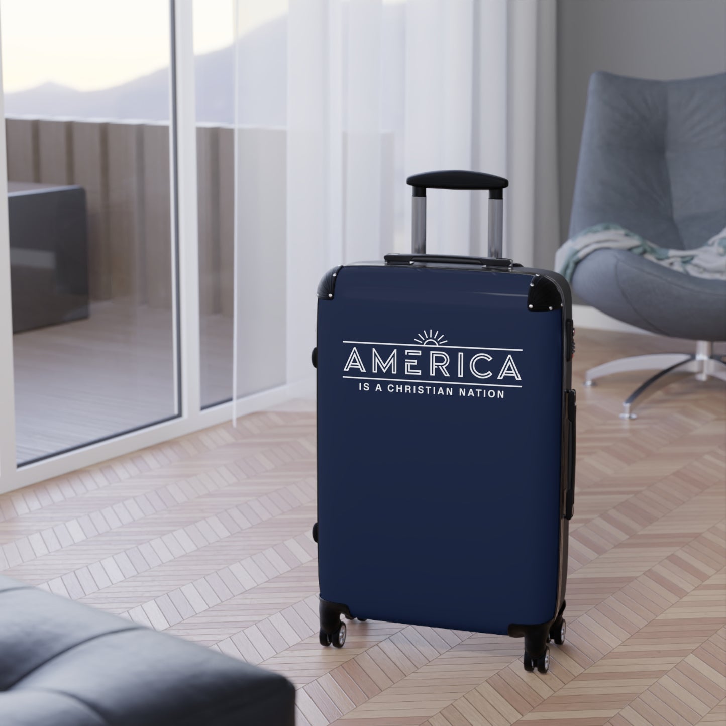 "America is a Christian Nation", Suitcases (Dark Blue)