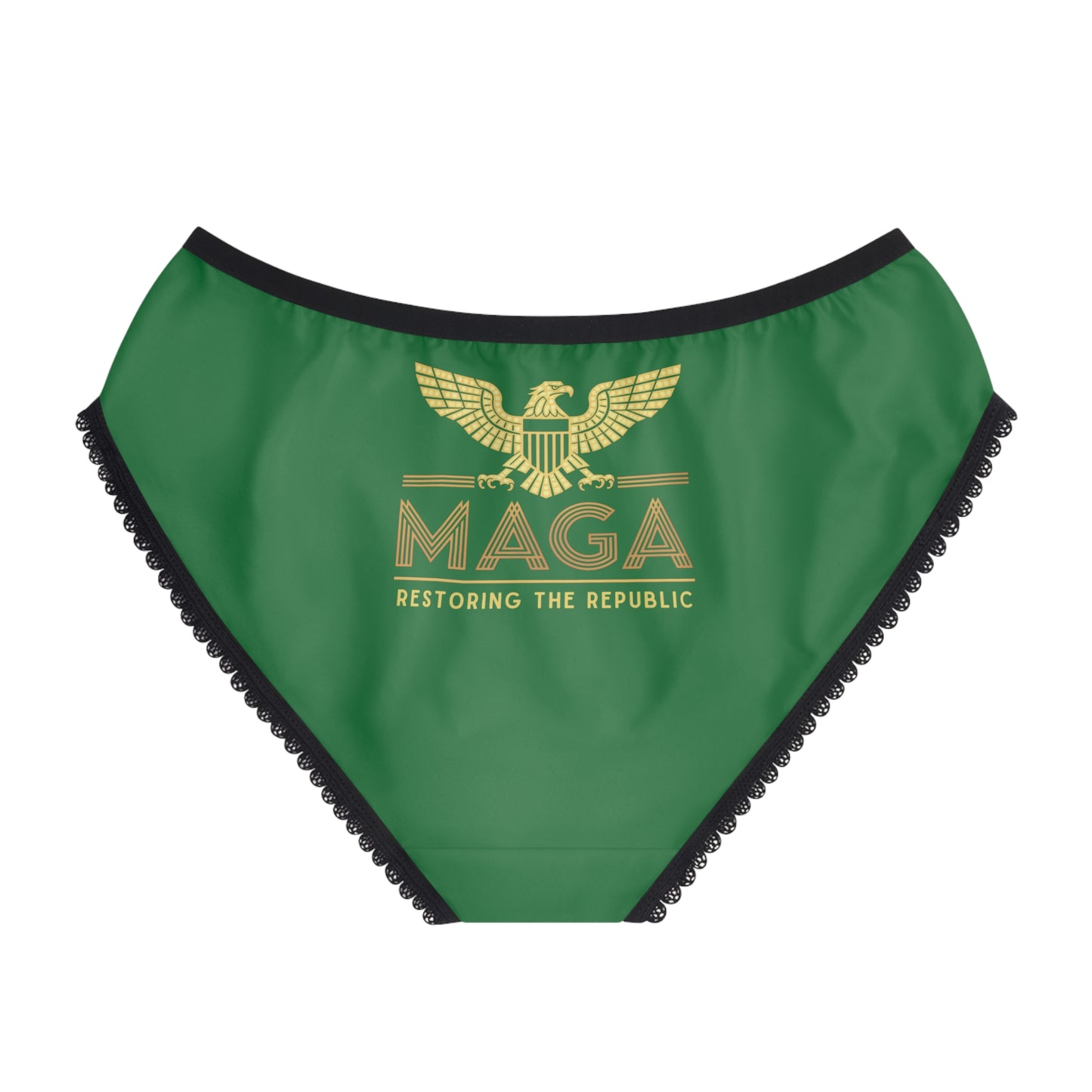 "MAGA - Restoring the Republic", Women's Briefs (Patrick Leaf Green)