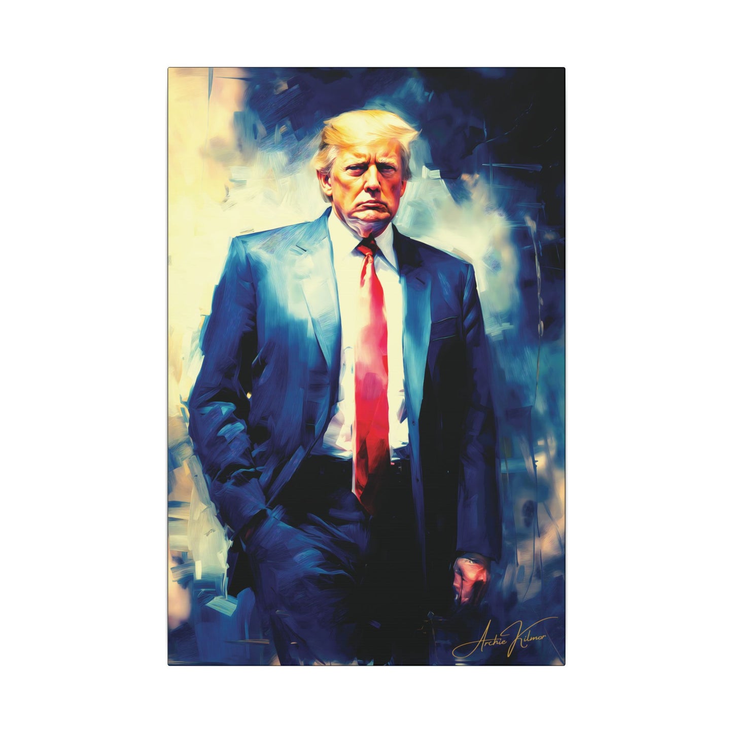 "Trump Portrait No. 6", Stretched Matte Canvas Fine Art Print