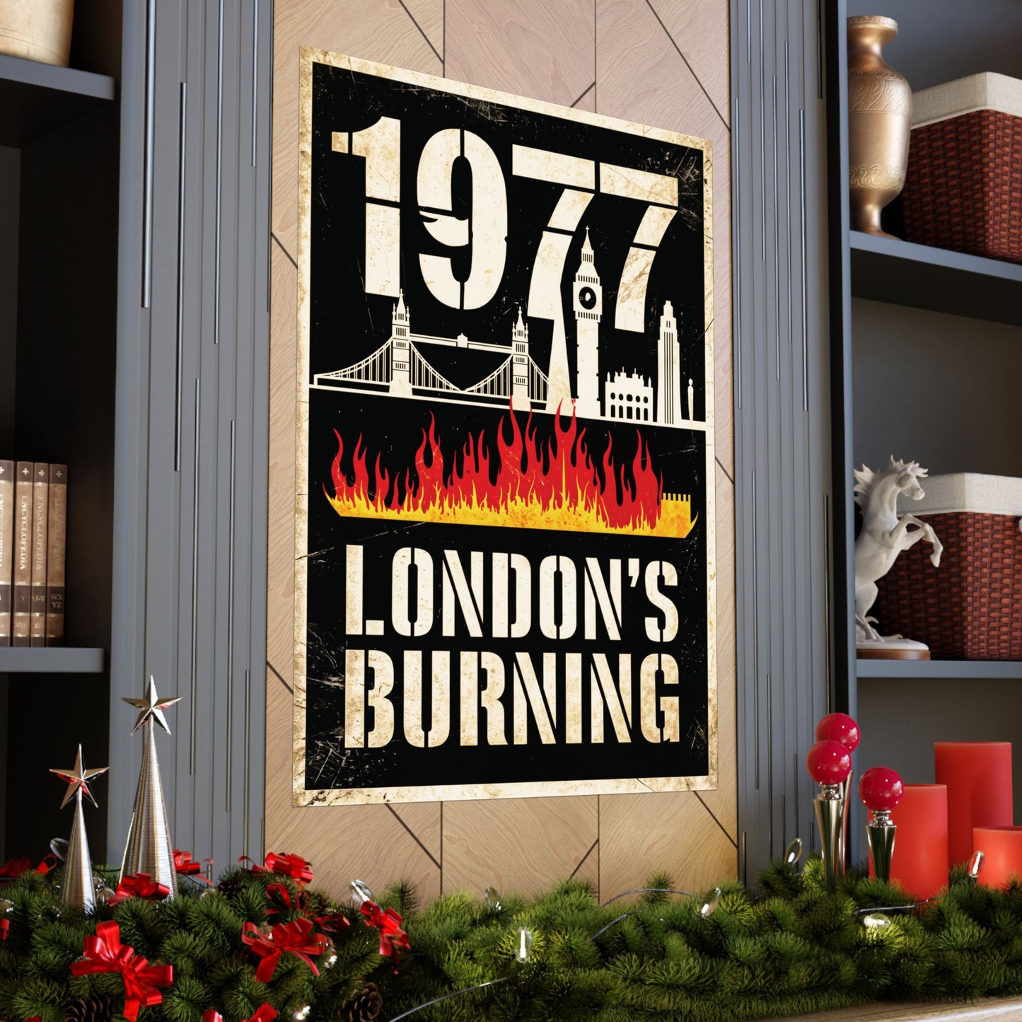 "1977 London's Burning", Matte Vertical Poster