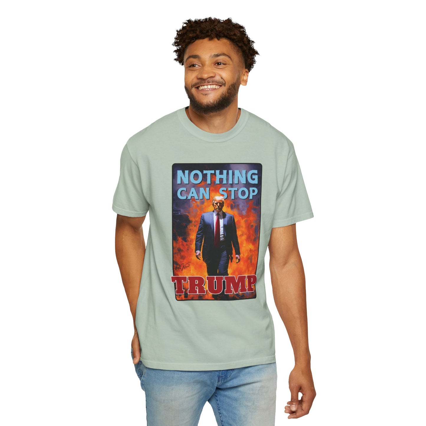 "Nothing Can Stop Trump", Unisex T-shirt (Light Colors)
