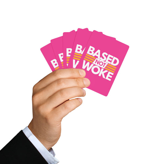 "Based not Woke" #01, Cultural Playing Cards (Knockout Pink)