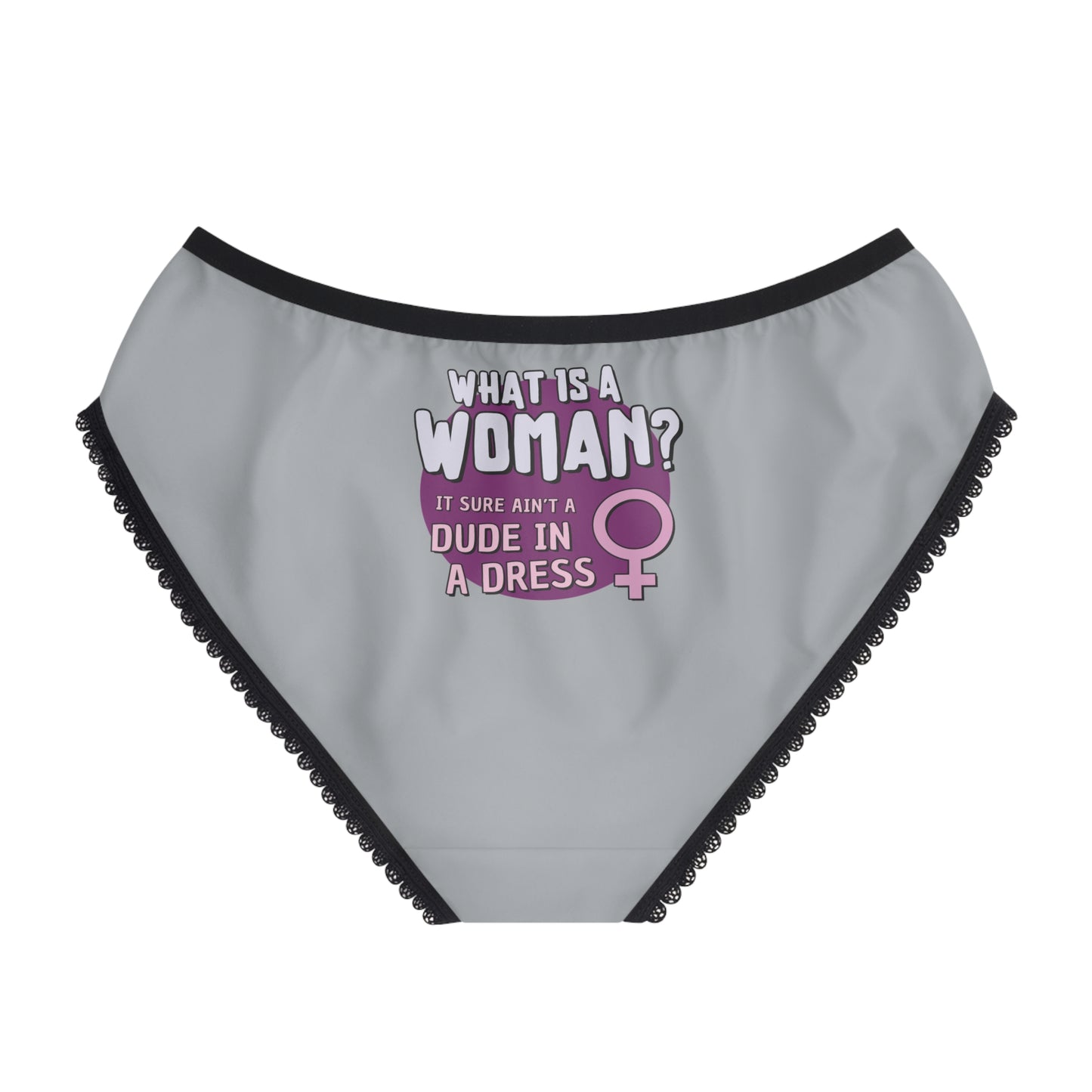 "What is a Woman" #01, Women's Briefs (Serene Grey)