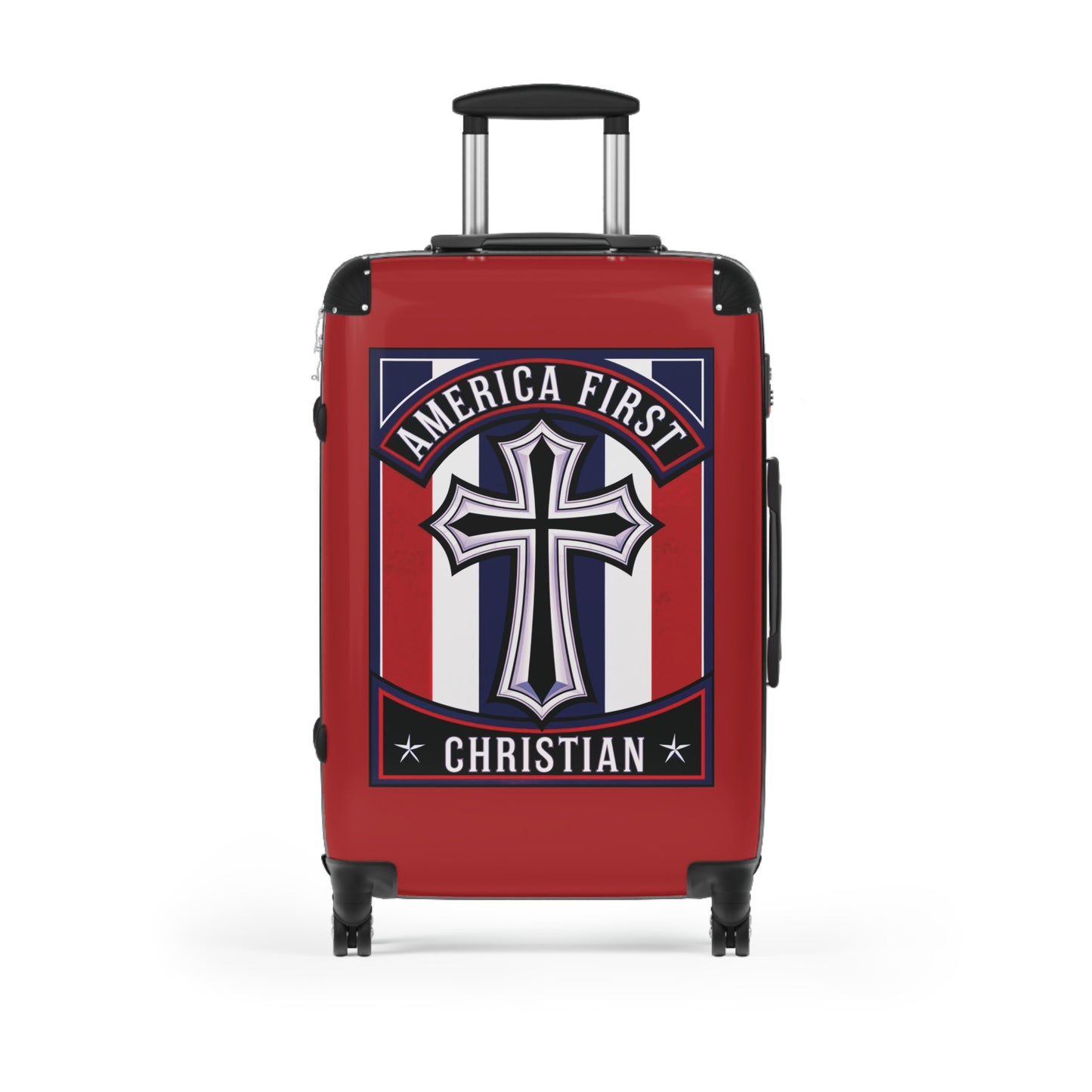 "America First Christian" Wall Art #11 Suitcases (Carnelian Red)