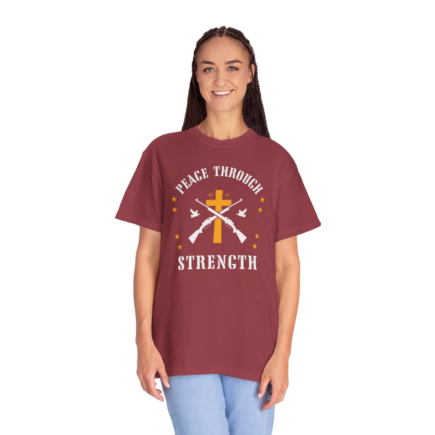 "Peace Through Strength" #01, Unisex T-shirt