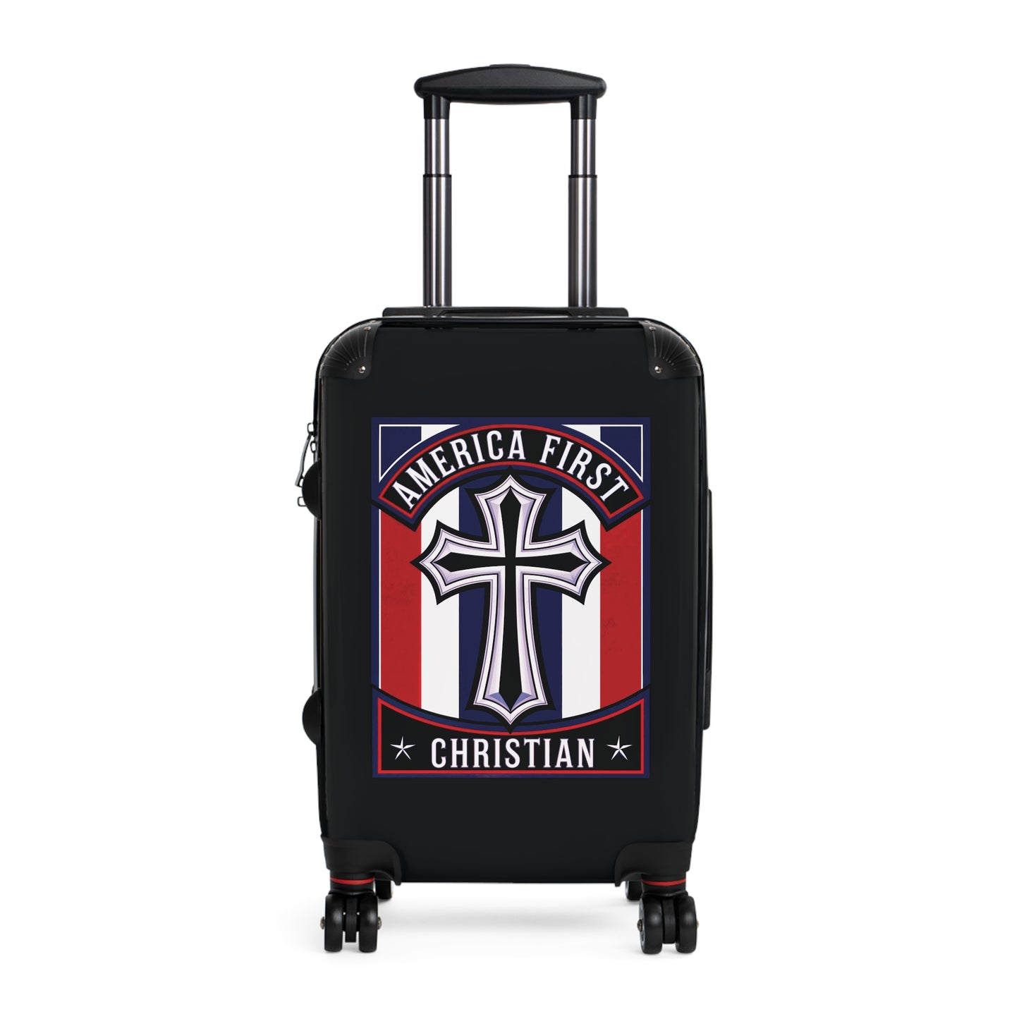"America First Christian" Wall Art #11 Suitcases (Moonless Black)