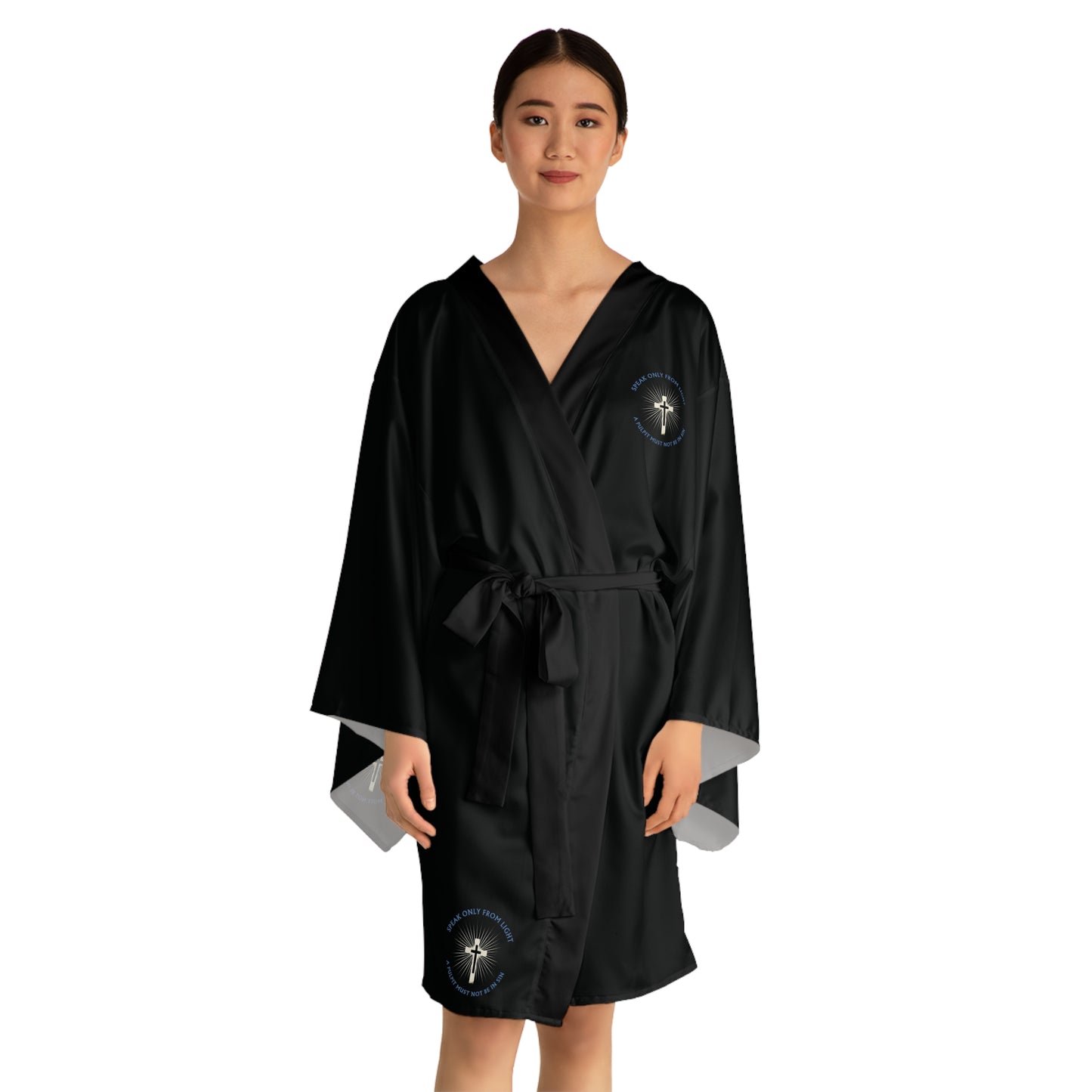 "Speak only from Light", Long Sleeve Kimono Robe