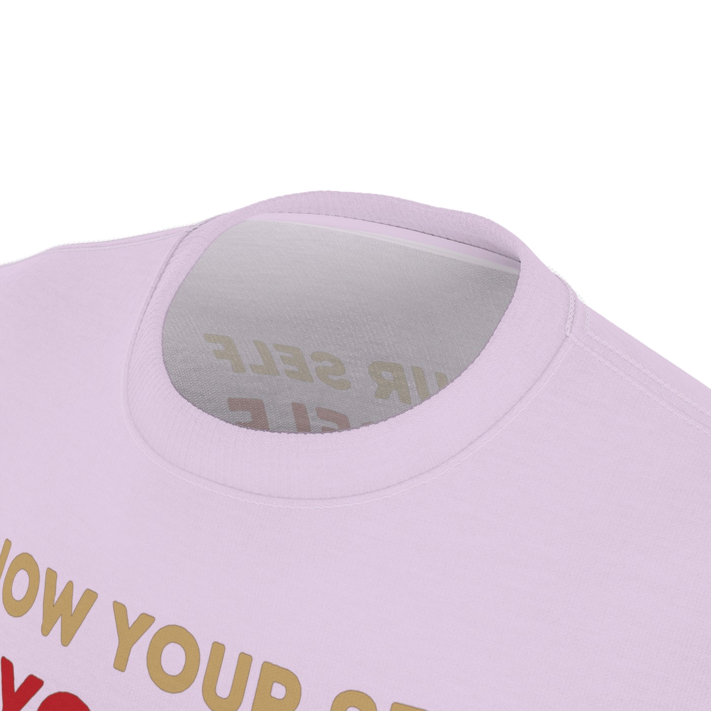 "Know Your Self", Unisex T-shirt (Floridian Blush)