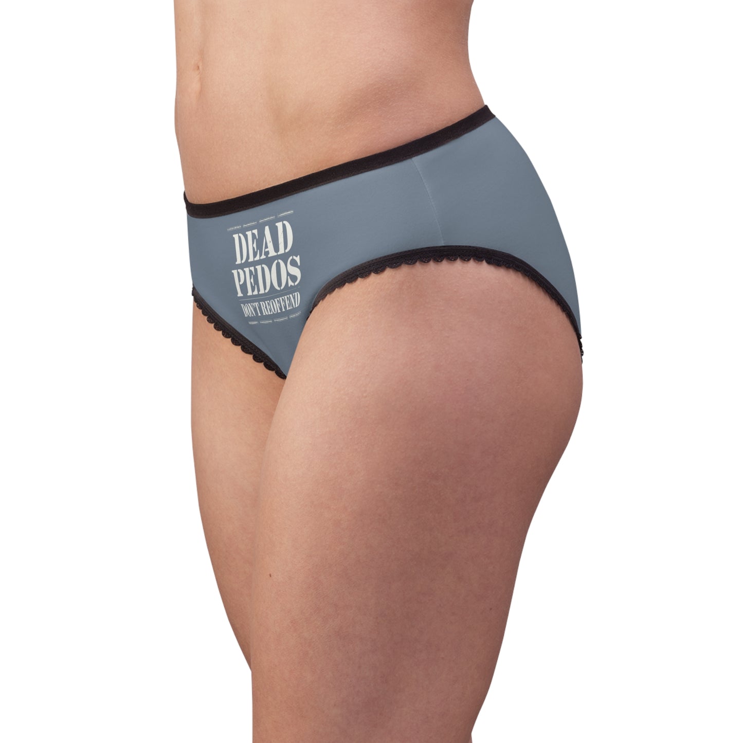 "Dead Pedos Don't Re-Offend", Women's Briefs (Atlantic Grey)