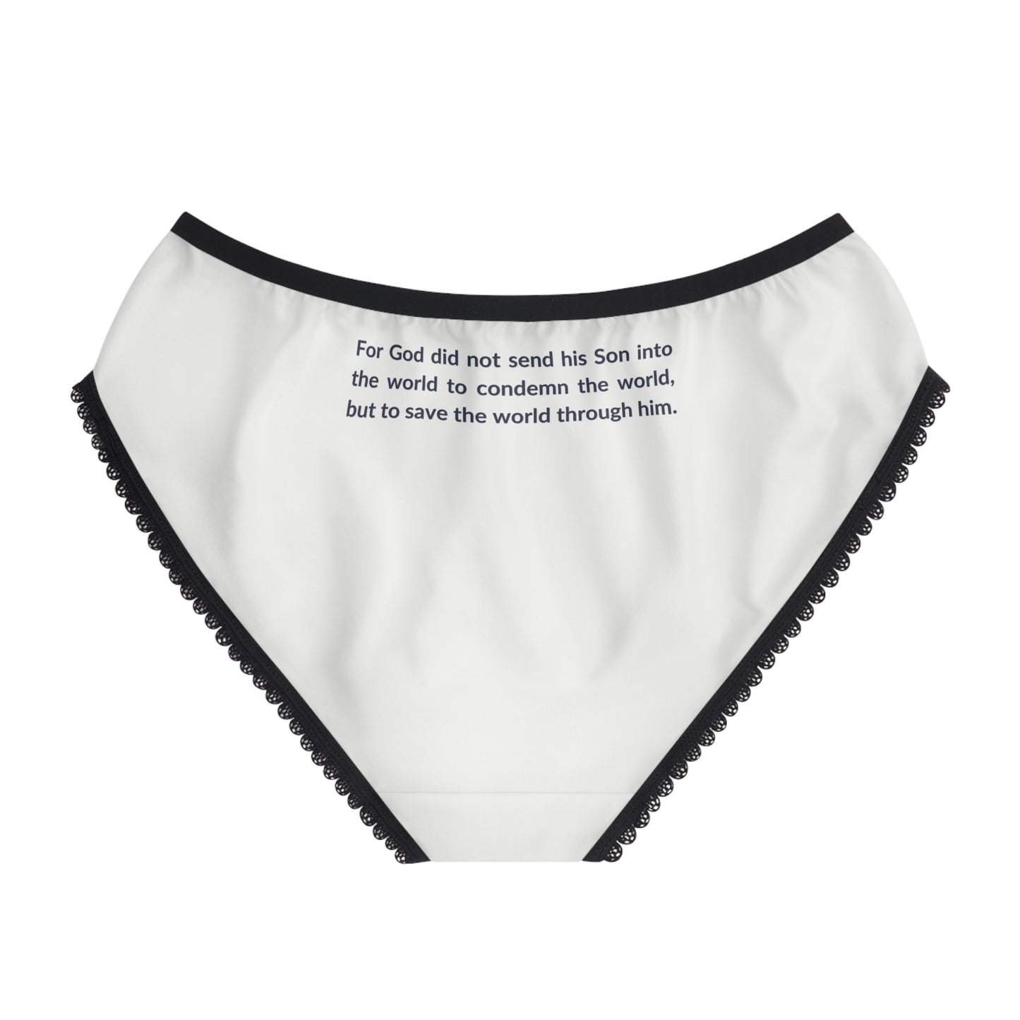 "Good News - John 3:17", Women's Briefs (Daisy White)