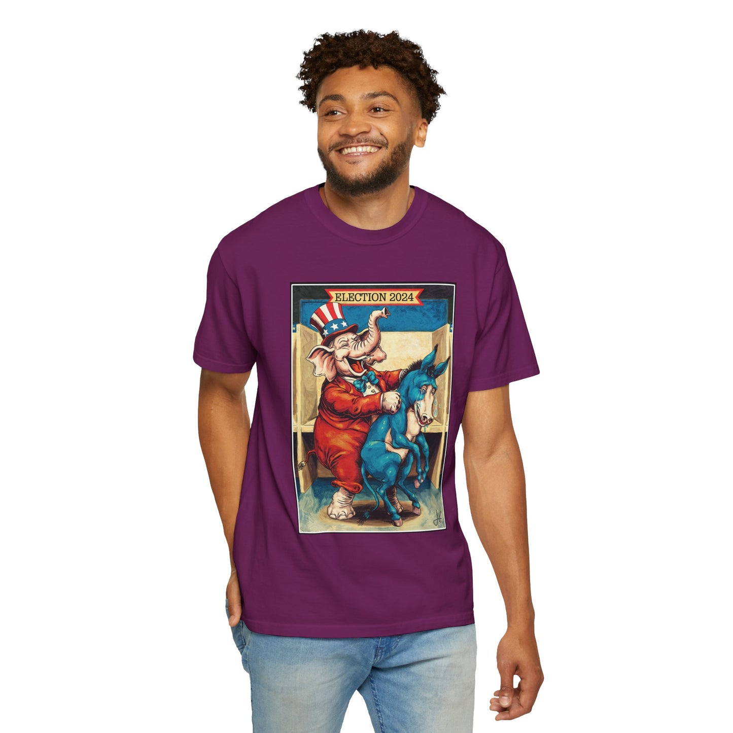 "MAGA Spanked the Donkeys 2024", Unisex T-shirt (Dark Colors)