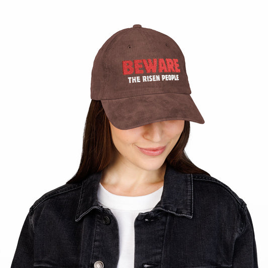 "Beware the Risen People", Vintage Corduroy Cap (Embroidery)