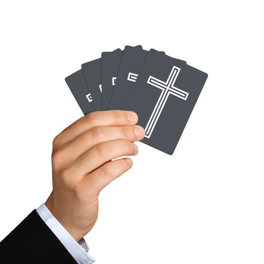 "A Simple Cross", Chrsitian Playing Cards (Hebridean Grey)