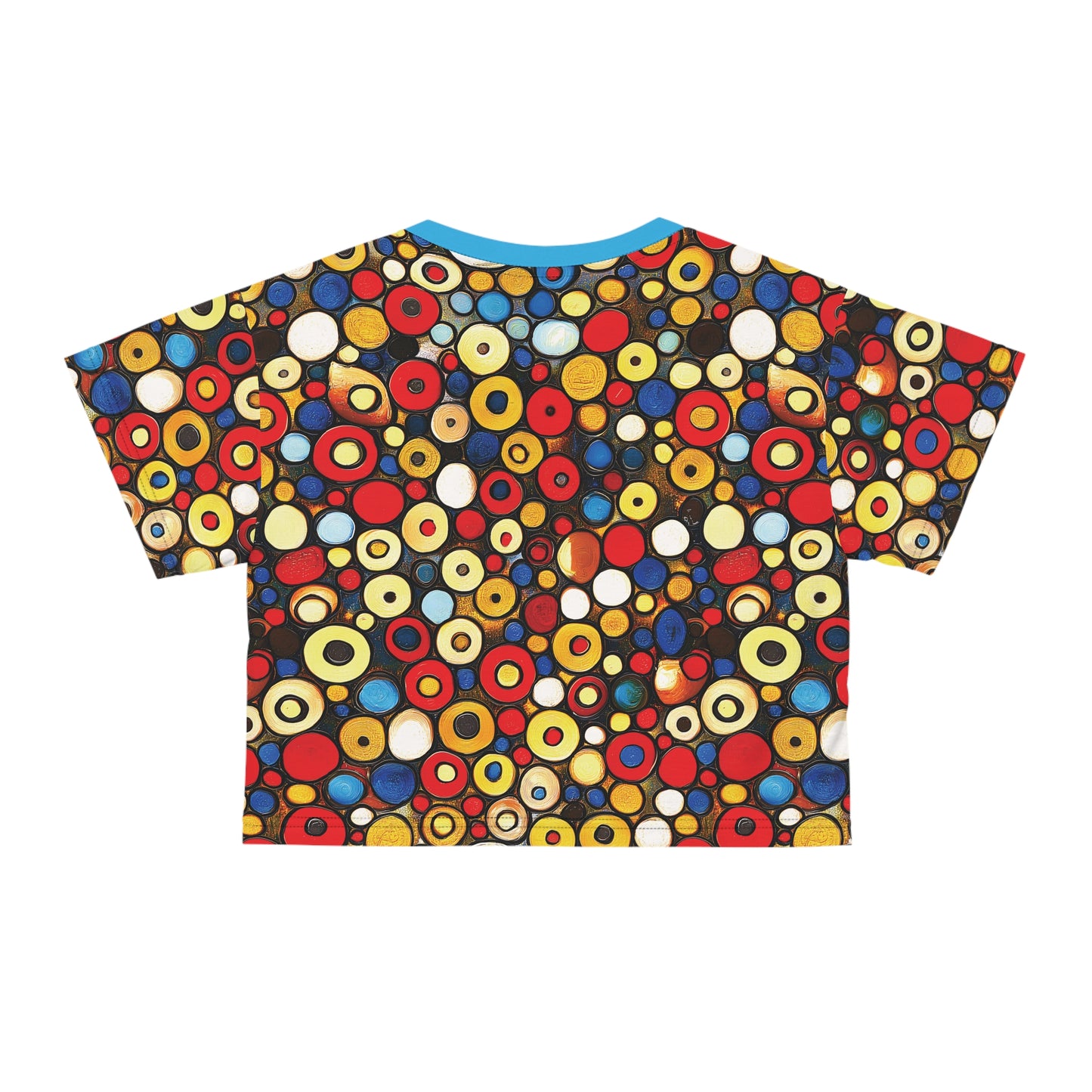 "Bits and Bobs", Crop Tee (Mediterranean Blue Color)