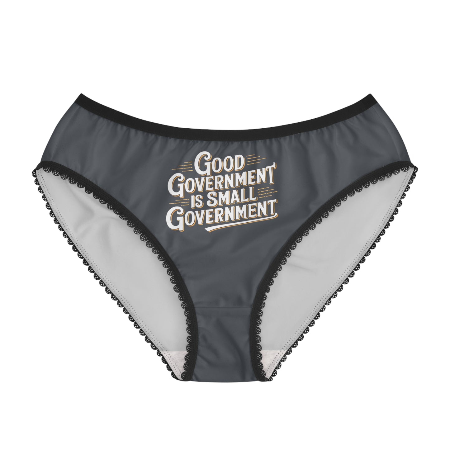 "Good Government is Small Government", Women's Briefs (Hebridean Grey)