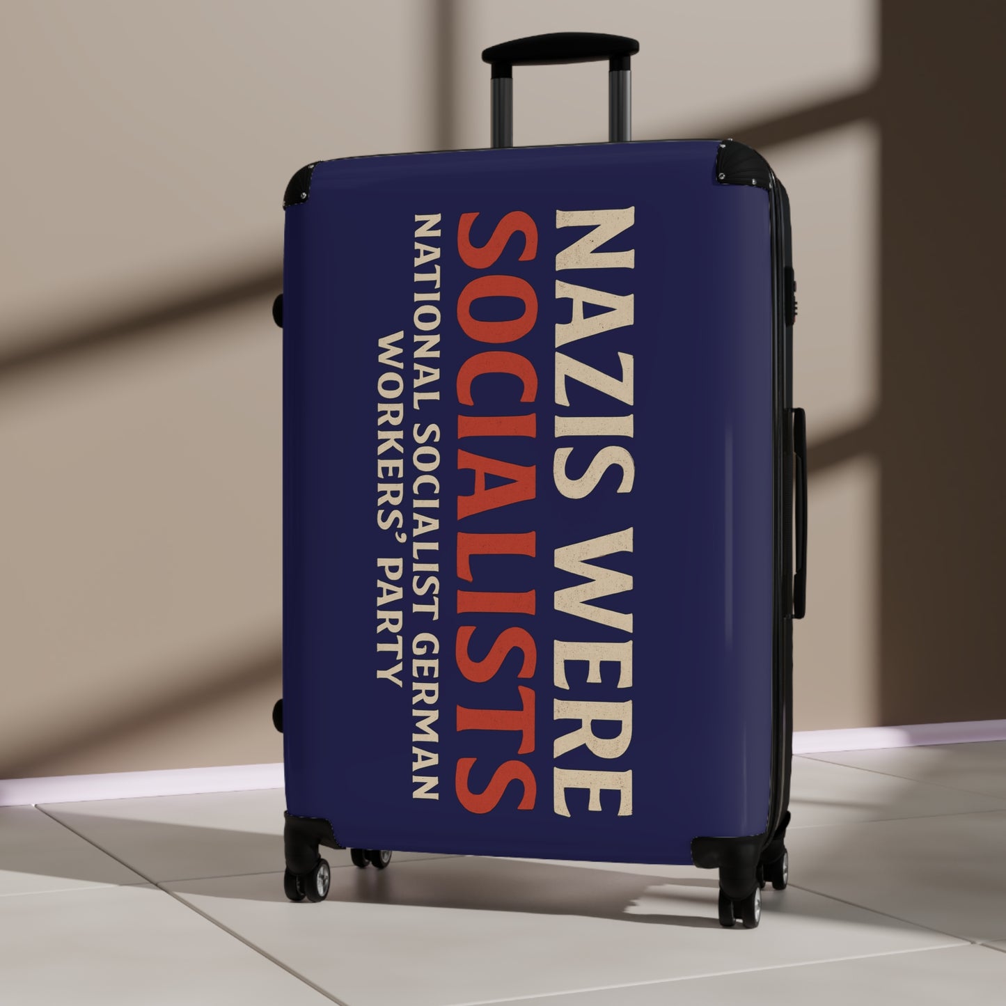 "Nazis were Socialists", Suitcase (Obsidian Blue)