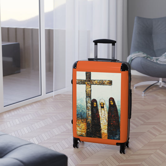 "At-the-Foot of the Cross - John 19:25", Suitcases (Dark Orange)