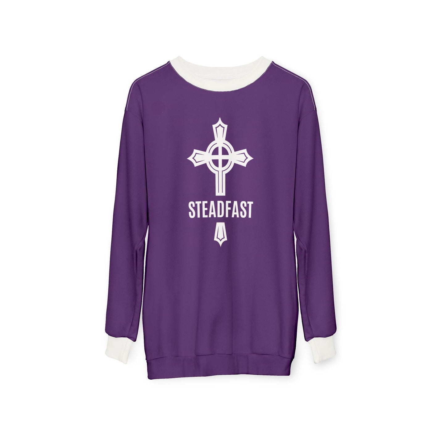 "Steadfast Cross", Unisex Sweatshirt (Daintree Dusk Purple)