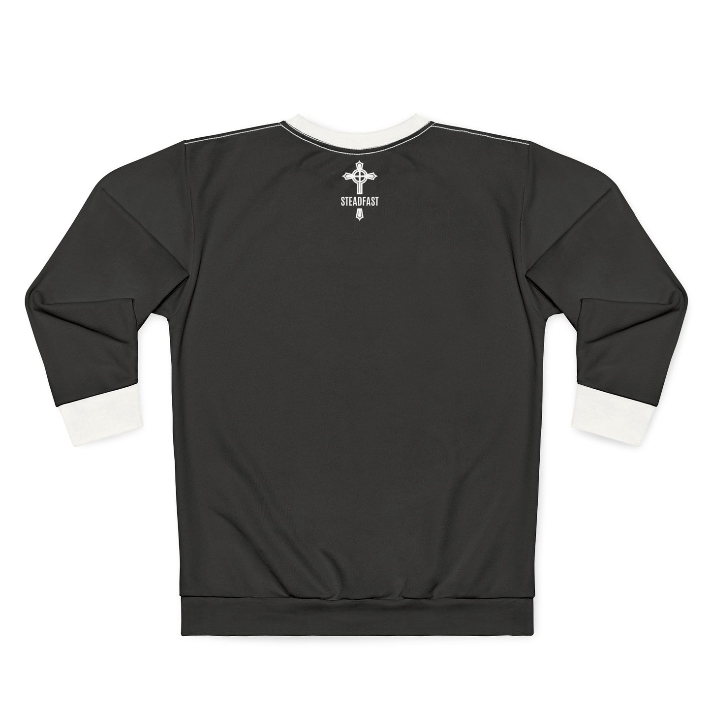 "Steadfast Cross", Unisex Sweatshirt (Void Black)