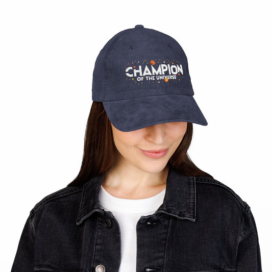 "Champion of the Universe", Vintage Corduroy Cap (Embroidery)