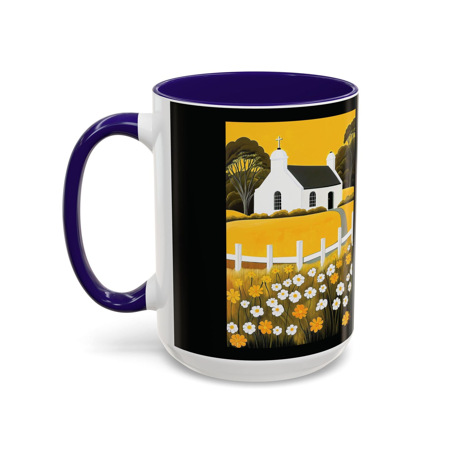 "Eaglais a’ Bhuidhe (Gaelic) - The Church of Golden Hope (English)", Colorful Mugs (11oz & 15oz)