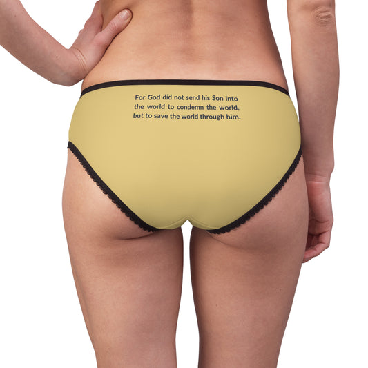 "Good News - John 3:17", Women's Briefs (Midsummer Gold)
