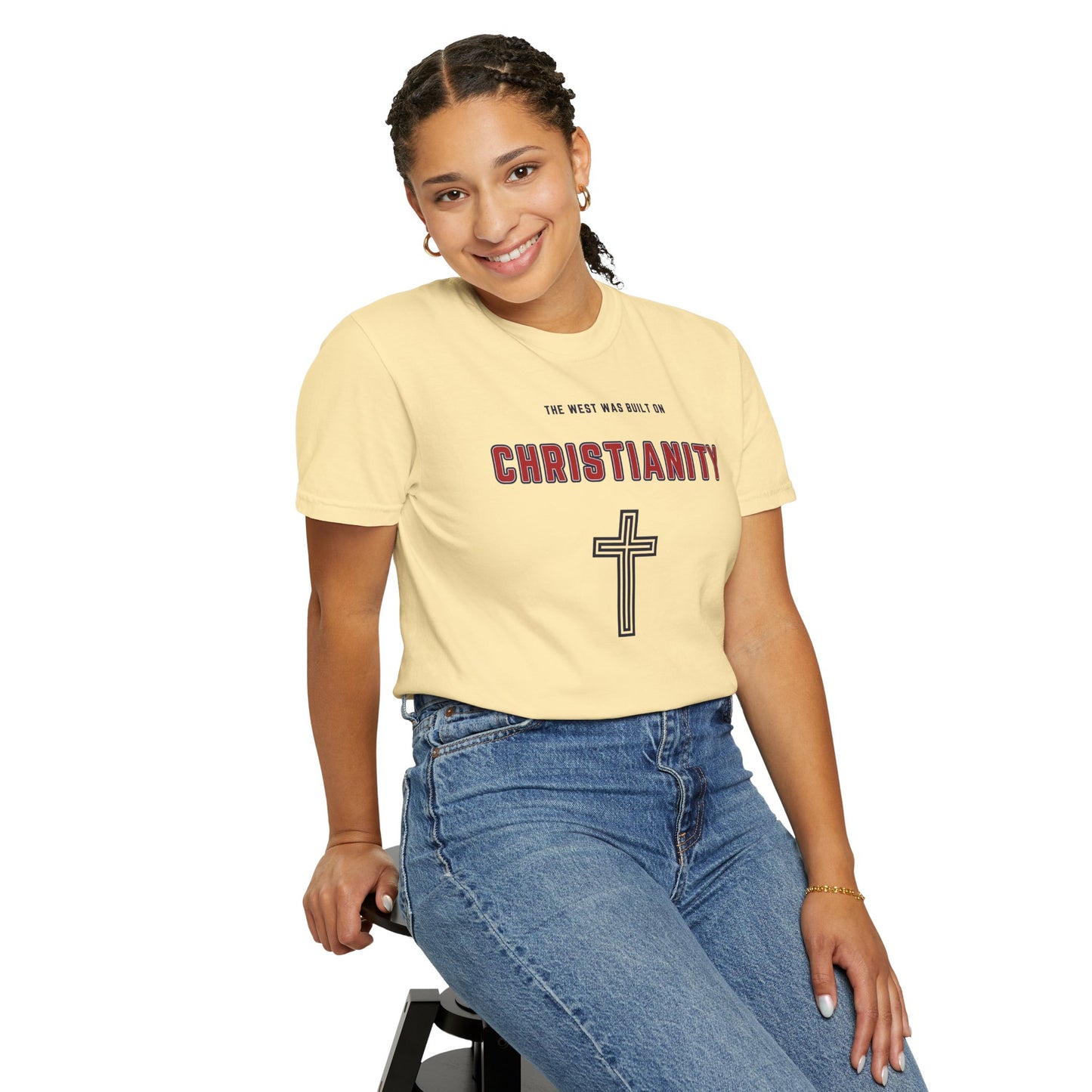 "The West was built on Christianity", Unisex T-shirt
