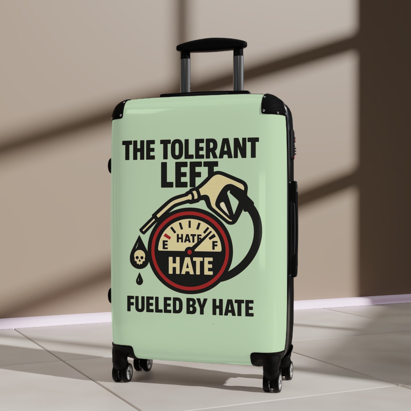 "The Tolerant Left", Suitcase (Soft Lime Green)