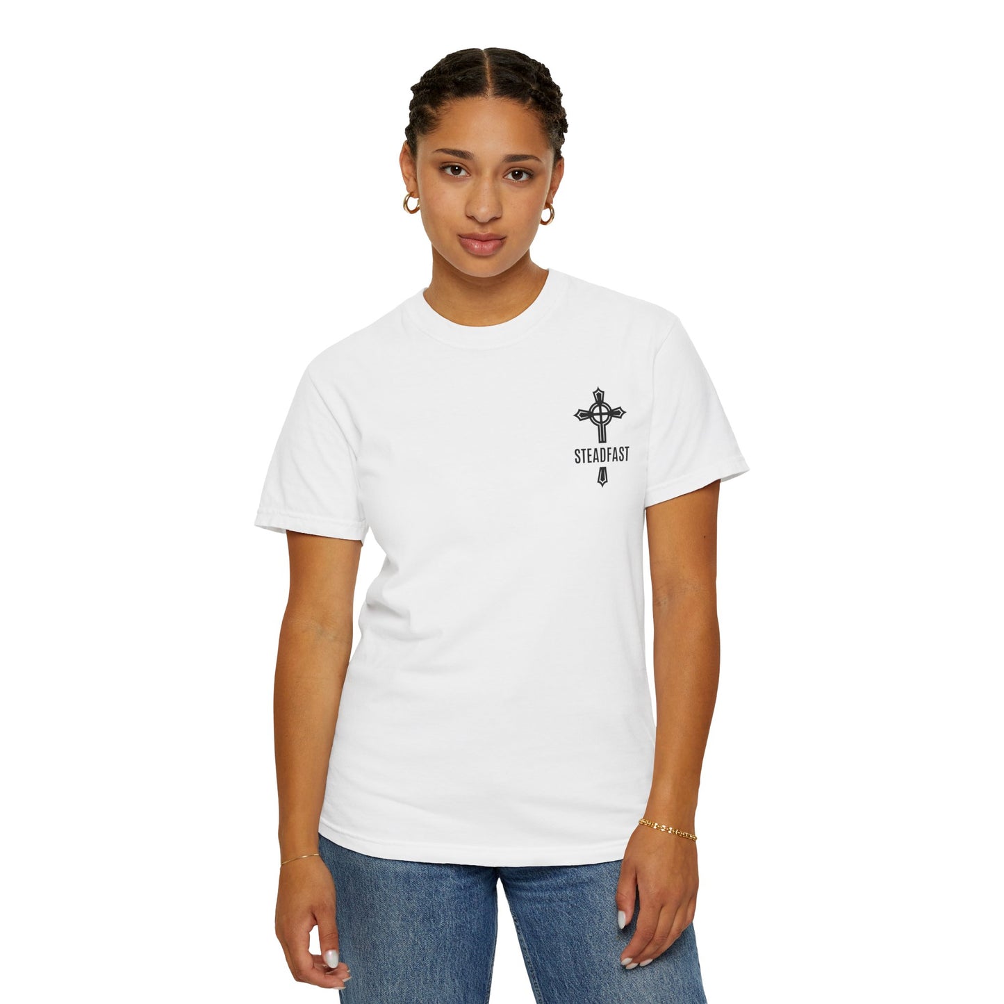 "Steadfast Cross in Black", Unisex T-shirt