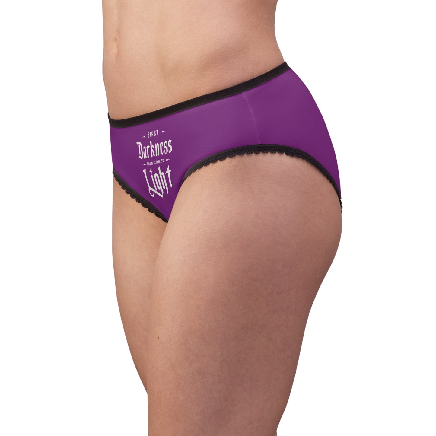 "First Darkness Then Comes Light" #02, Women's Briefs (Dark Magenta)
