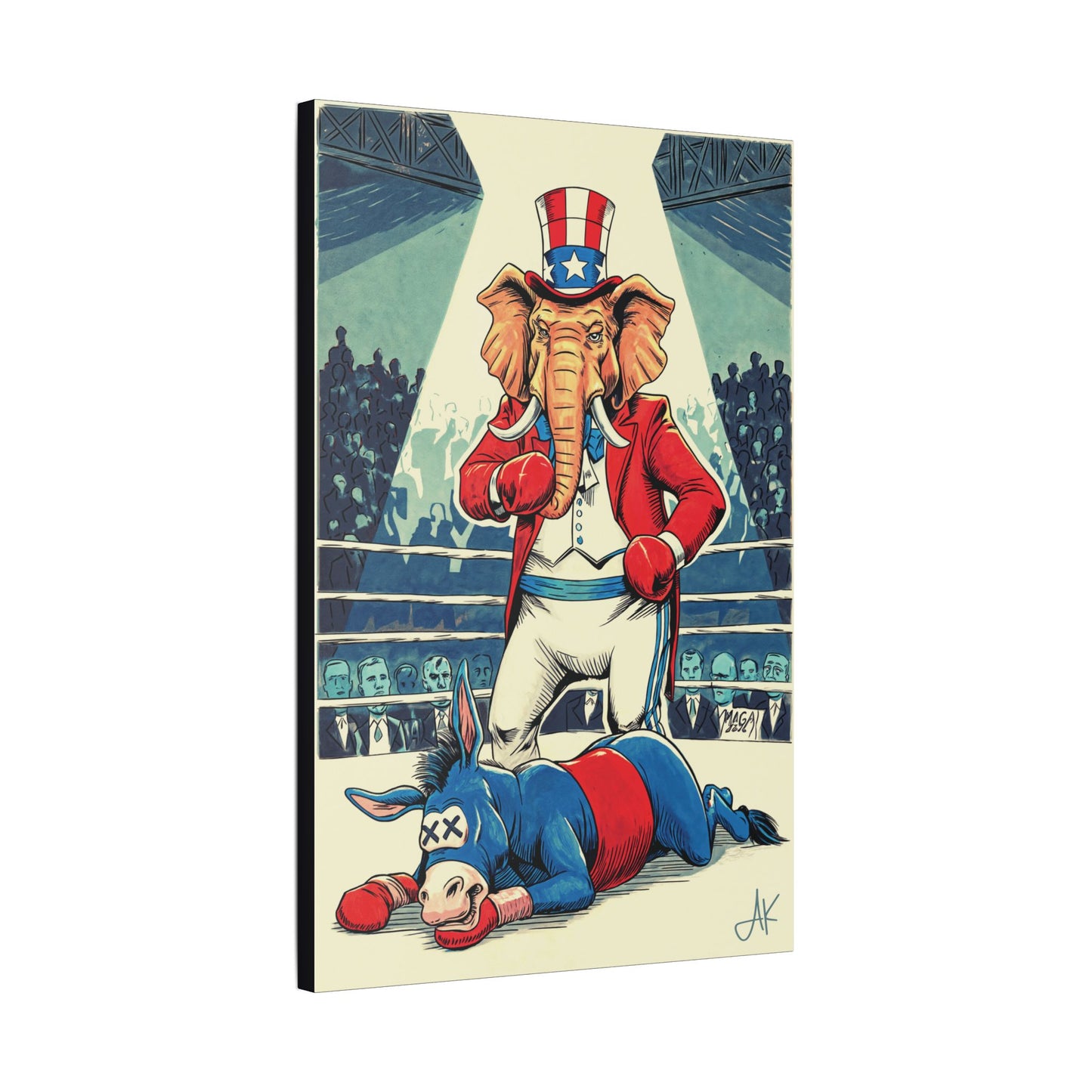 "Brutal Woke Knockout 2024", Stretched Classic Canvas Print