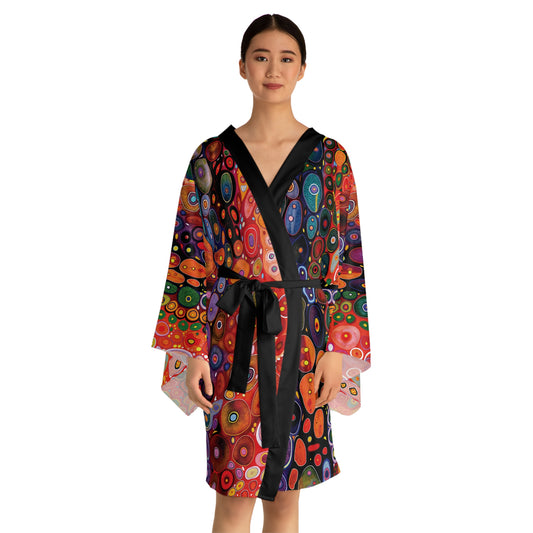 "Butterfly Colors", Long Sleeve Kimono Robe