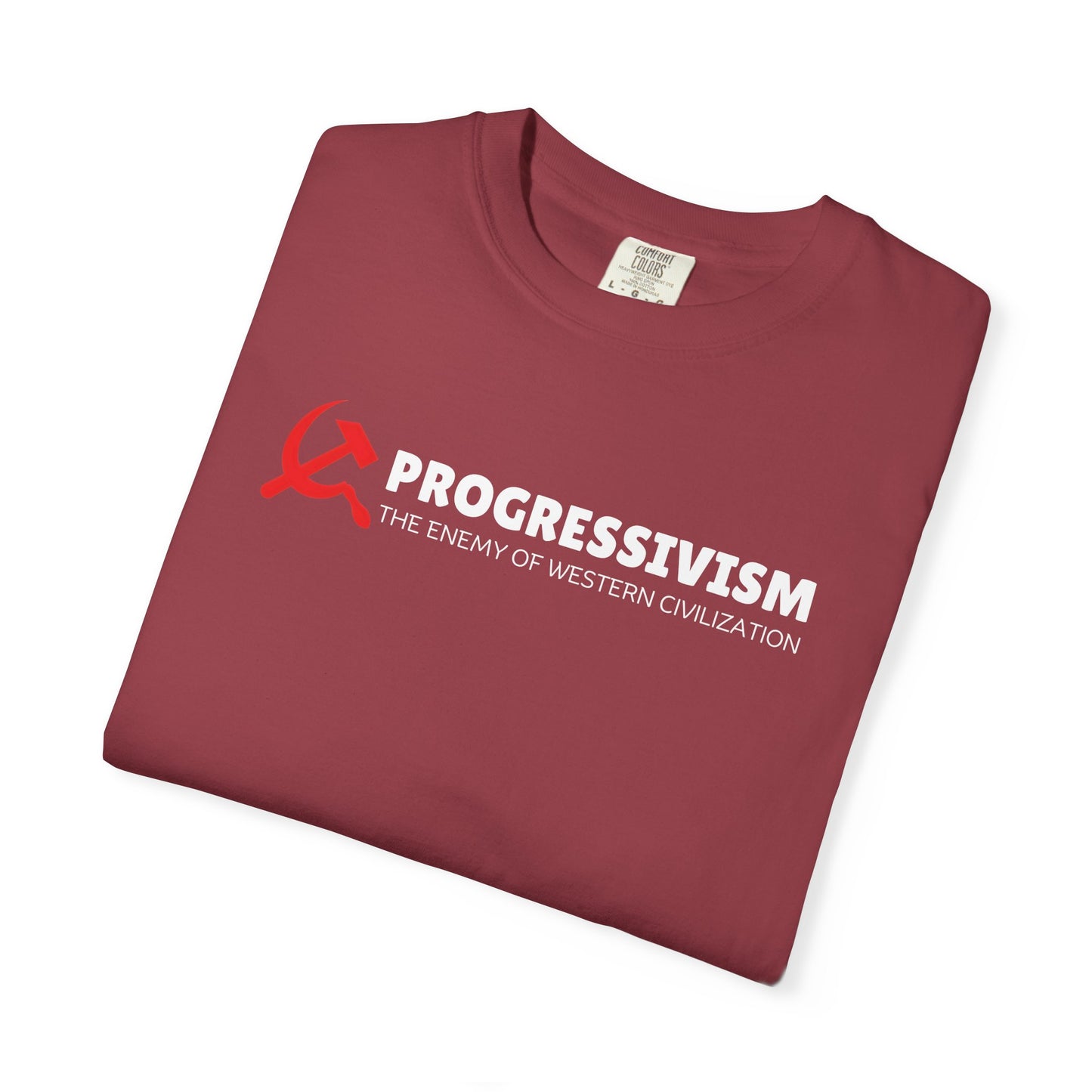 "Progressivism - Enemy of Western Civilization", Unisex T-shirt (Dark Colors)
