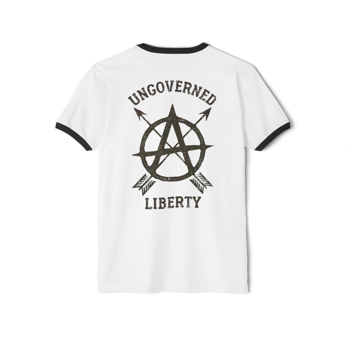 "Ungoverned Liberty", Unisex Cotton Ringer T-Shirt