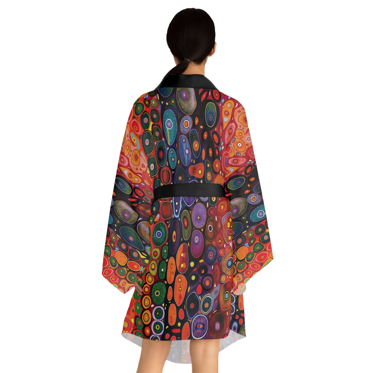 "Butterfly Colors", Long Sleeve Kimono Robe