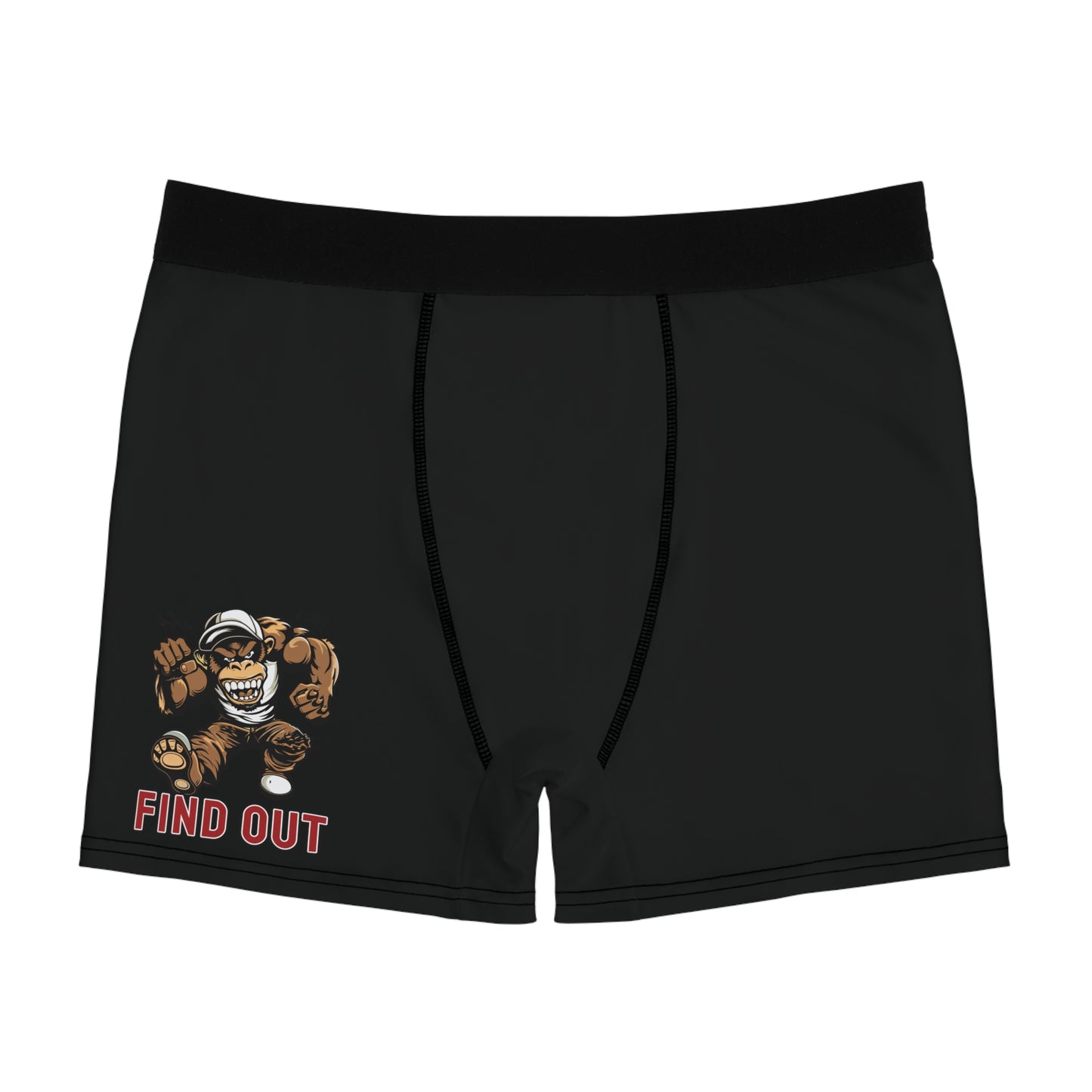 "Find Out", Men's Boxer Briefs (Moonless Black)