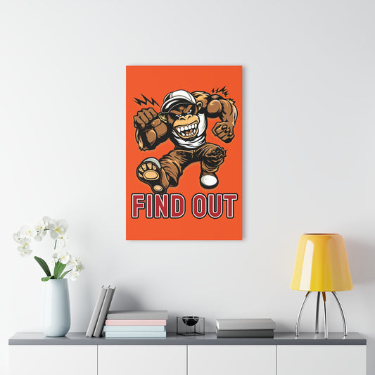 "Find Out", Acrylic Wall Prints (French Cleat Hanging) (Willpower Orange)