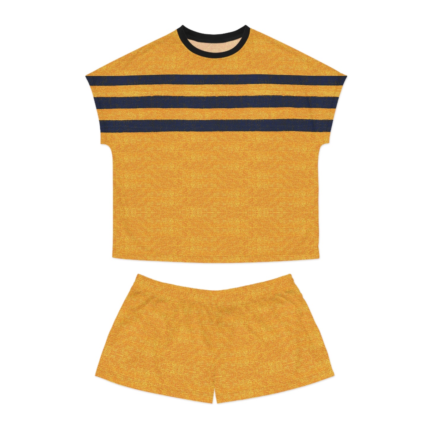 "Triple Ensign", Women's Short Pajama Set (White or Black Collar)