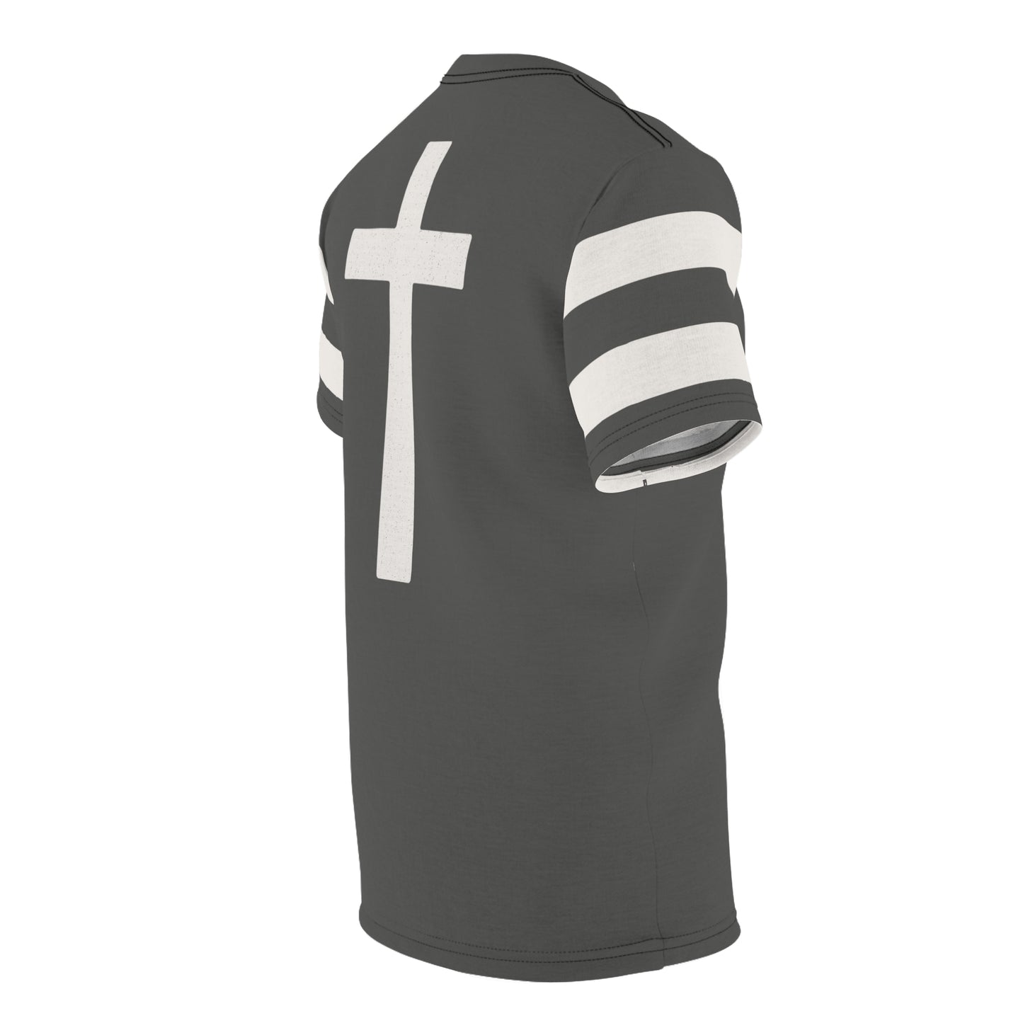 "Faith Overcomes Fear", Unisex Tee (Panzer Grey)