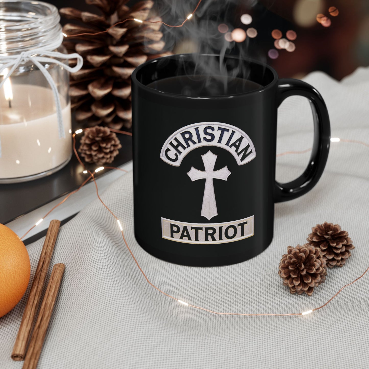 "Christian Patriot" #01, Black Mug (11oz & 15oz)