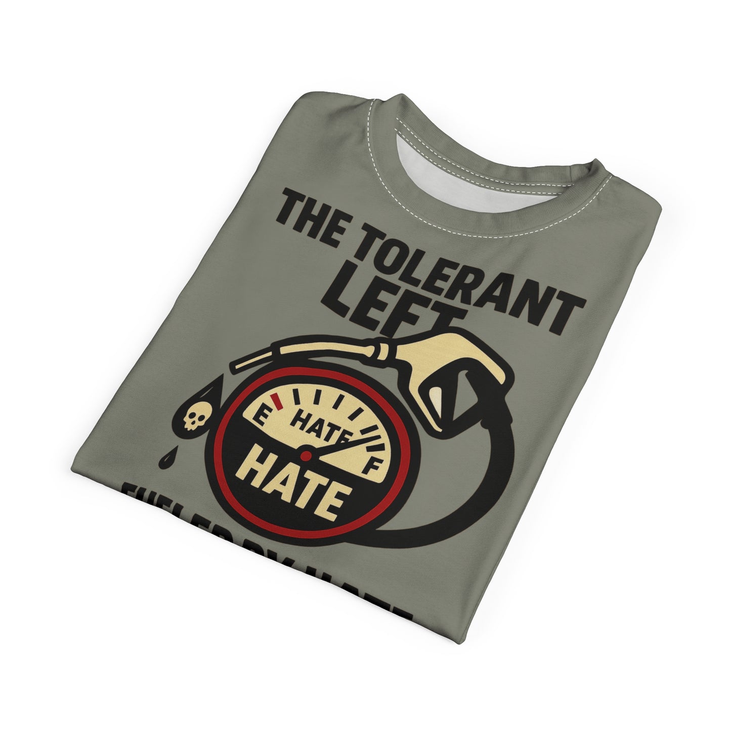 "The Tolerant Left", Unisex T-shirt (Deep Seagrass Grey)