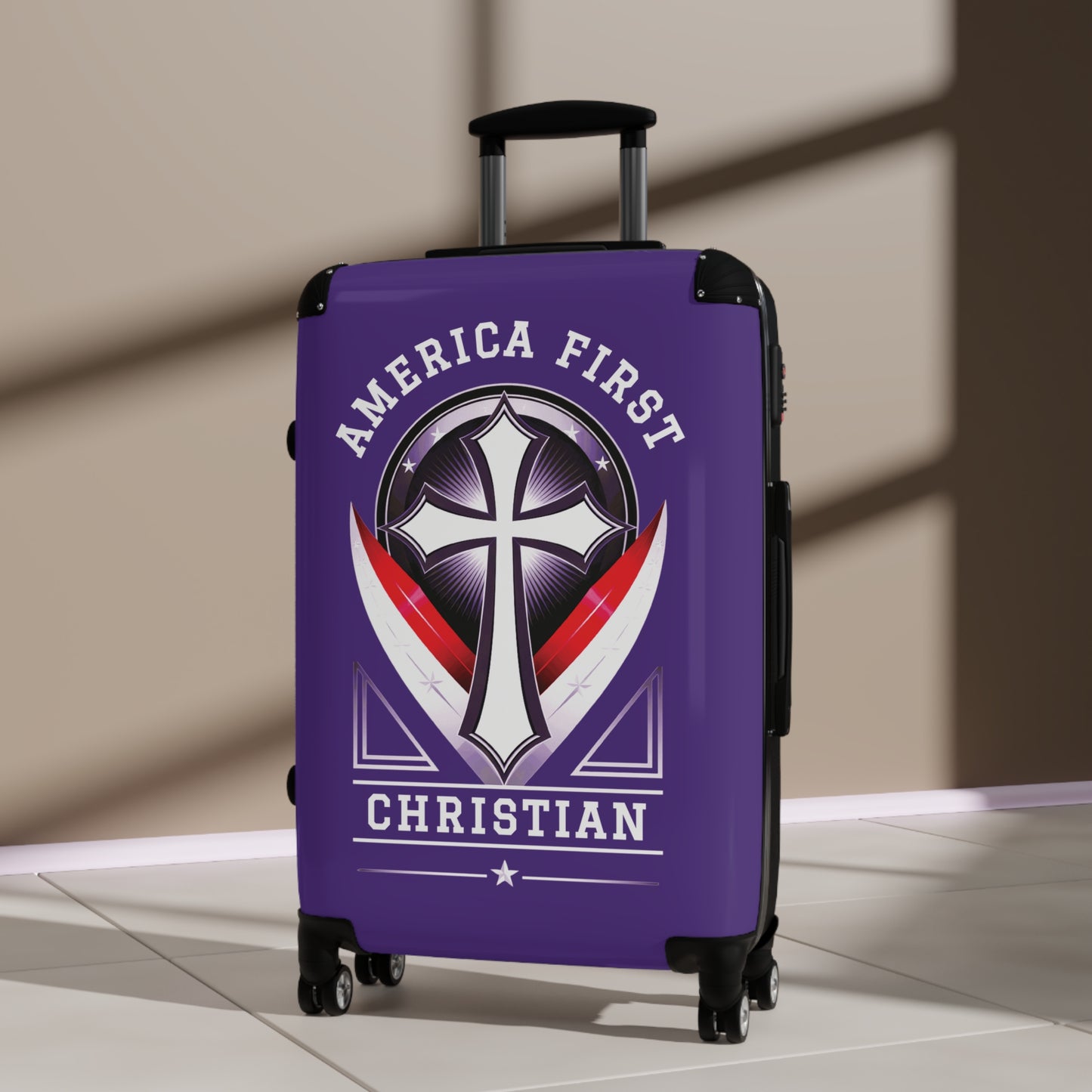 "America First - Christian" #03 Suitcases (Purple)
