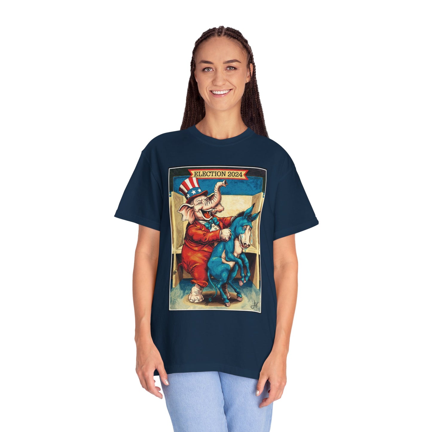 "MAGA Spanked the Donkeys 2024", Unisex T-shirt (Dark Colors)