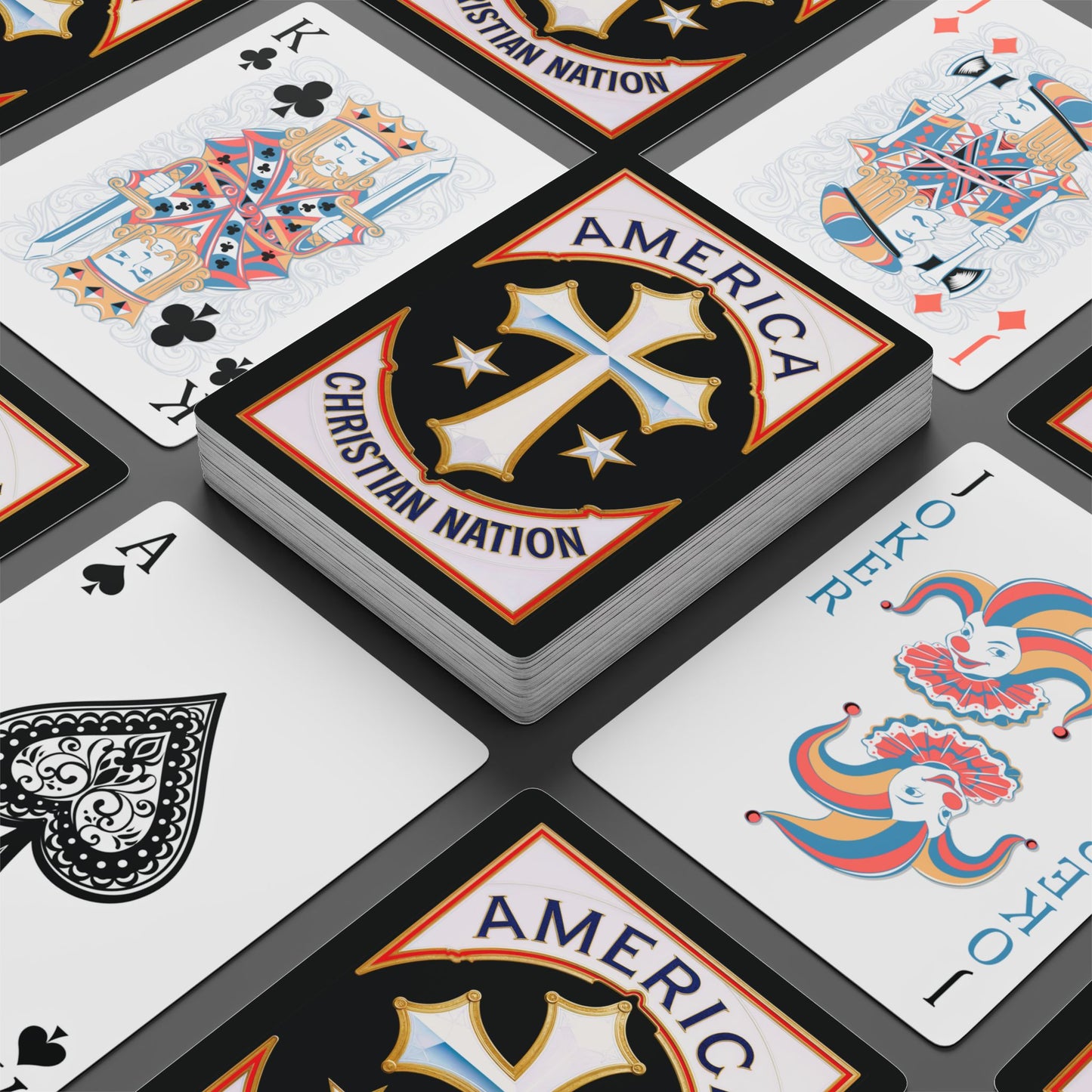 "America Christian Nation" #21, Christian Playing Cards (Void Black)