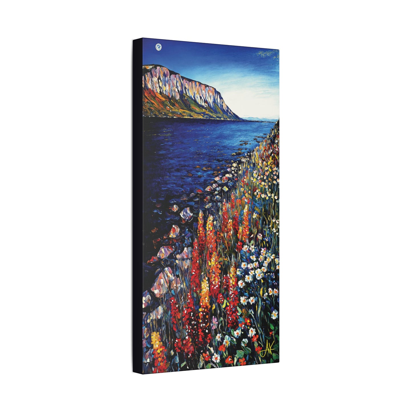 "Blooms Under Gaelic Moon", Stretched Classic Canvas Print