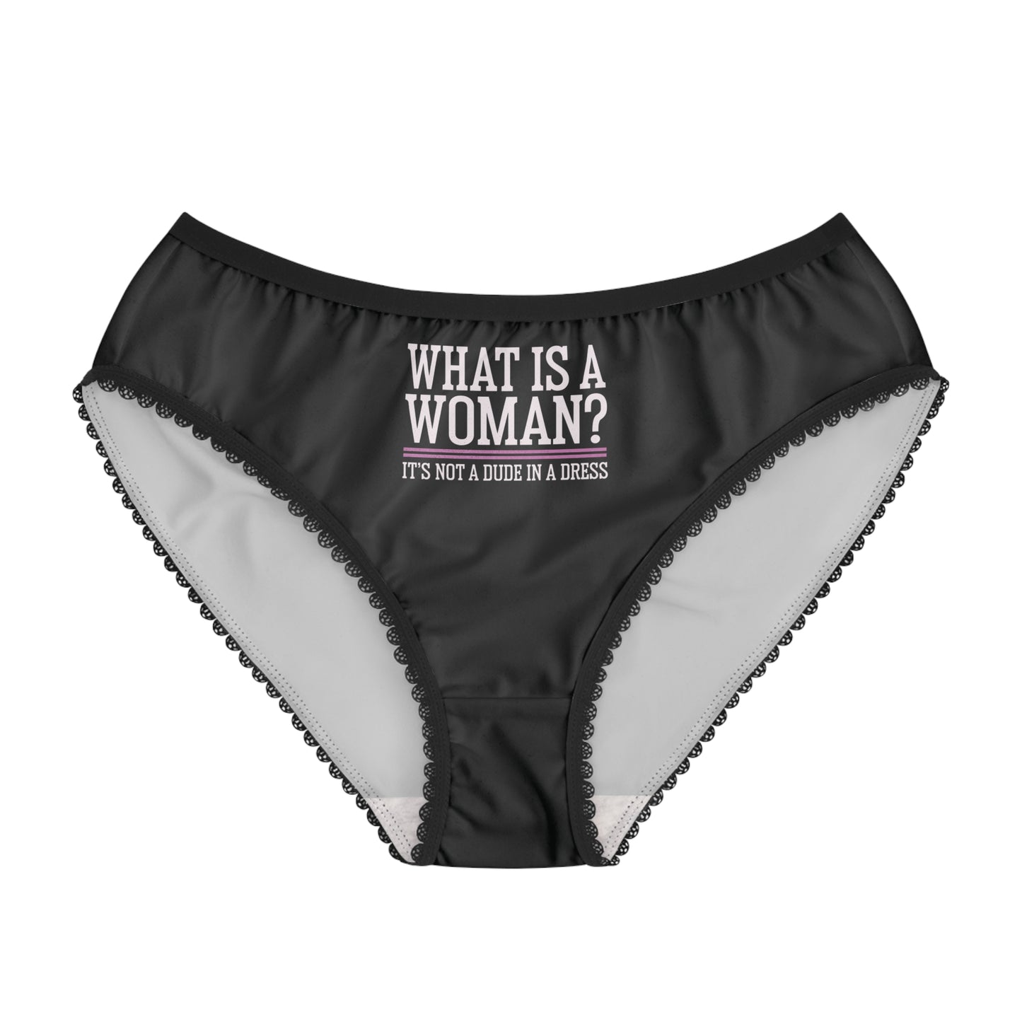 "What is a Woman" #02, Women's Briefs (Moonless Black)