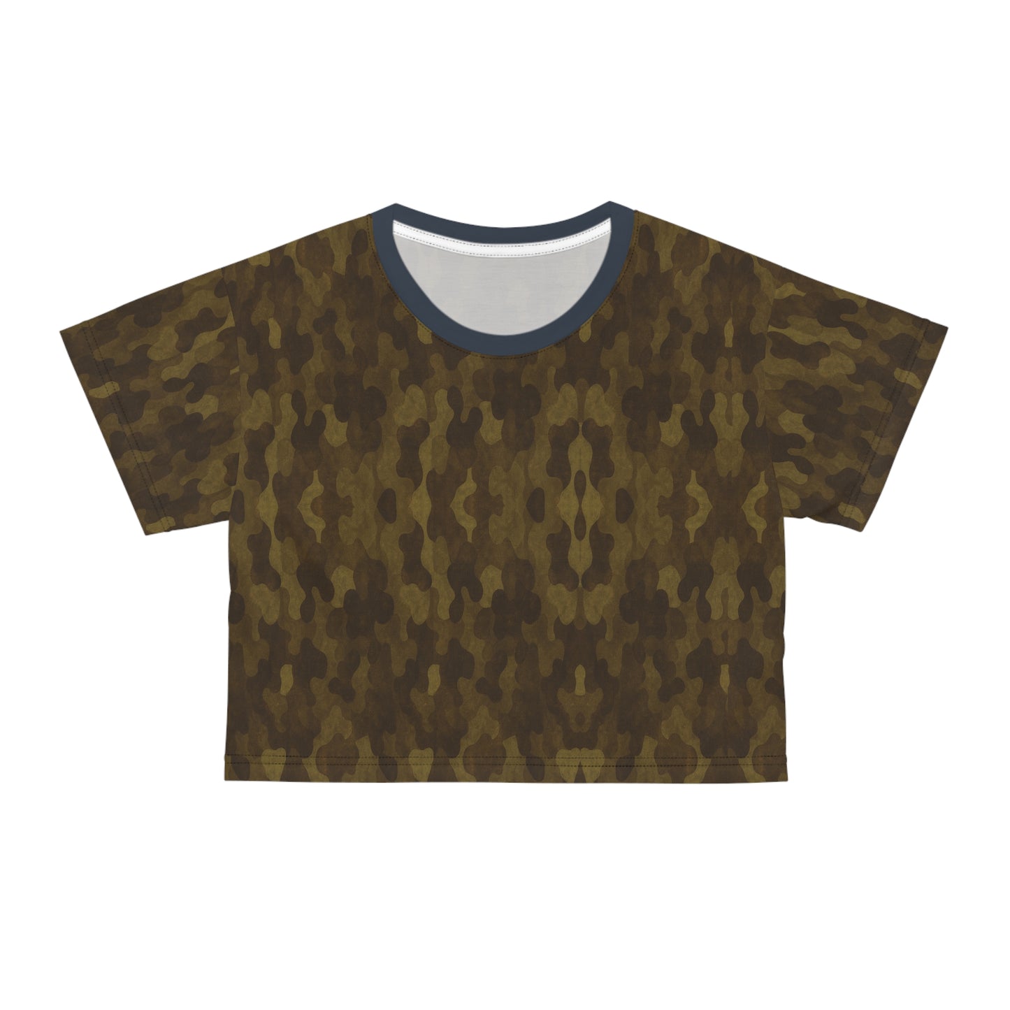 "Swamp Recon Camouflage", Crop Tee (Drowned Indigo Collar)