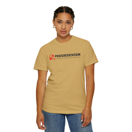 "Progressivism - Enemy of Western Civilization", Unisex T-shirt (Light Colors)